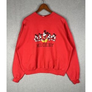 Vintage 90s Disney‎ Mickey Mouse Pull Over Sweatshirt Crewneck Size L